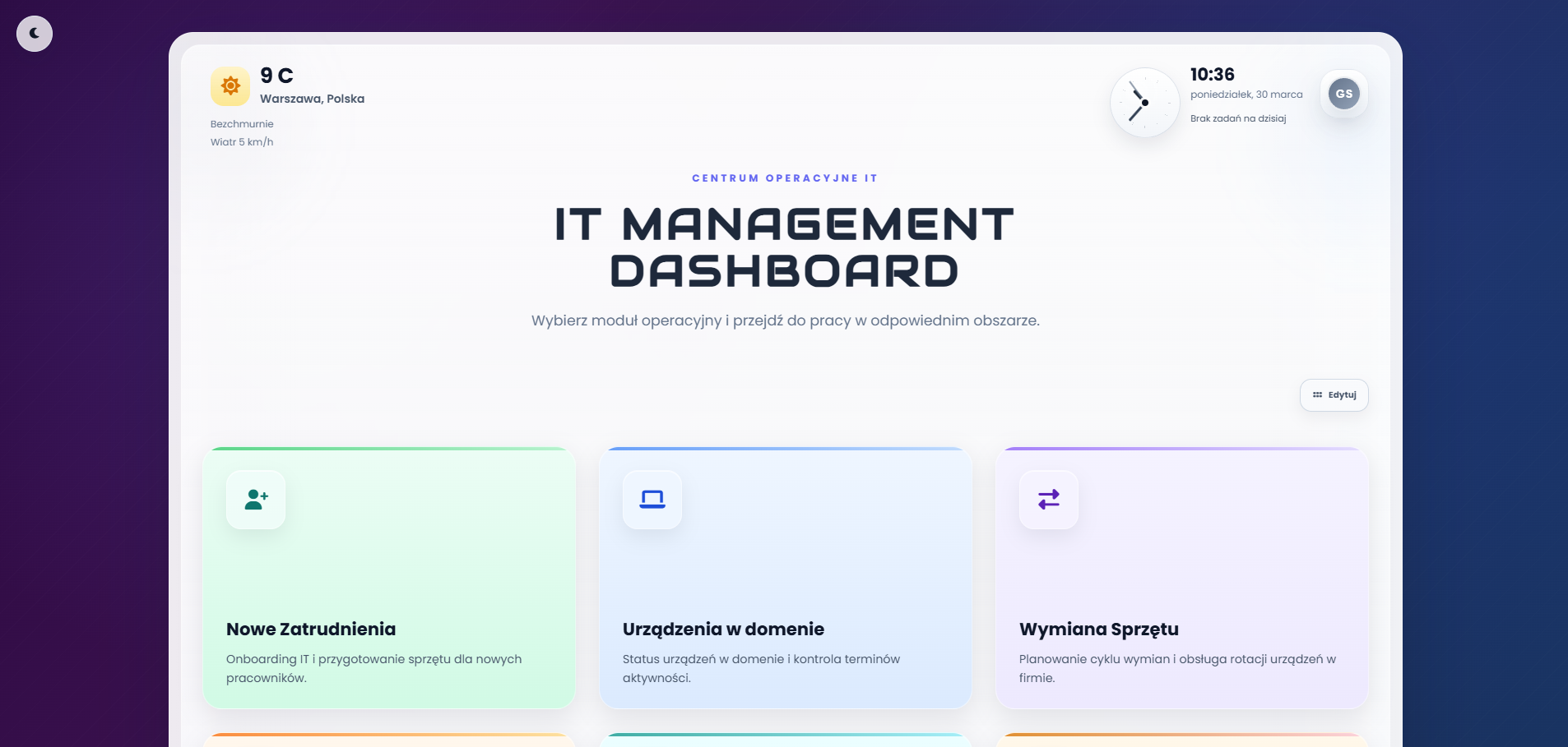 Miniatura projektu Dashboard IT